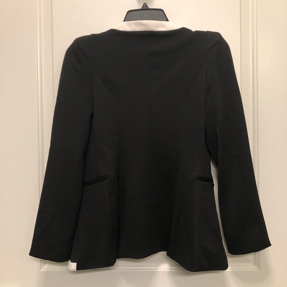 Black White Lined Blazer Small - Picture 2 of 4